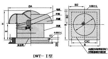 DWT-1型軸流式屋頂風機